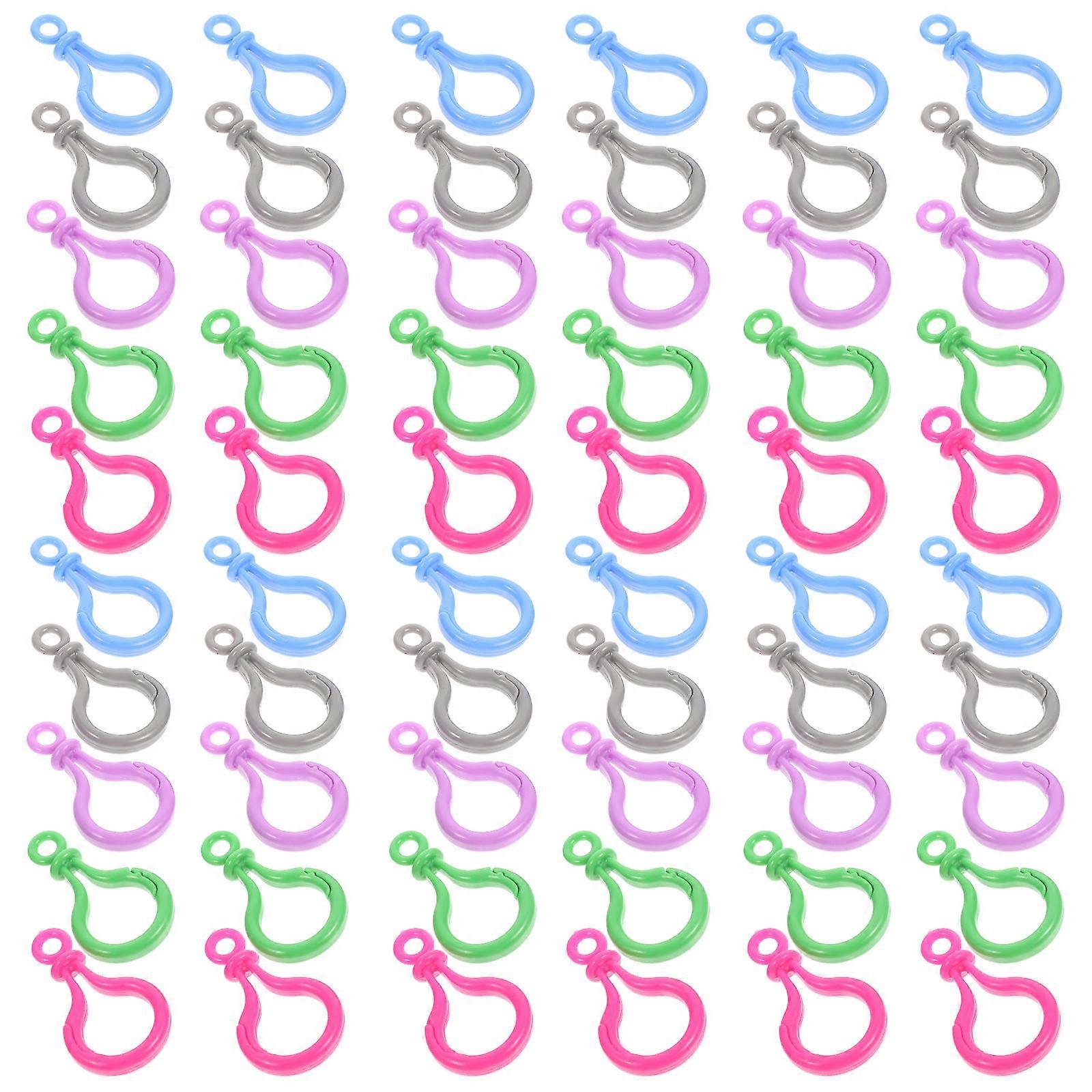 Keychain Accessories Lobster Clips for Decoration 50Pcs Durable Plastic Hooks