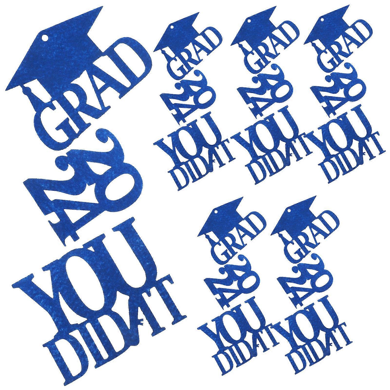 Rectangular 2024 Graduation Label Decorations For Flower Vase College Students 90Pcs