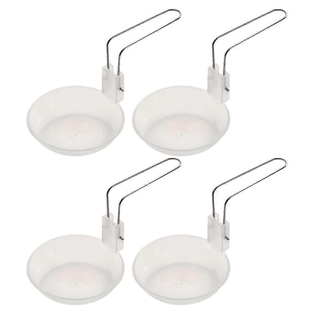 White Folding Soup Ladle Outdoor Cooking Tool Plastic 12Pcs