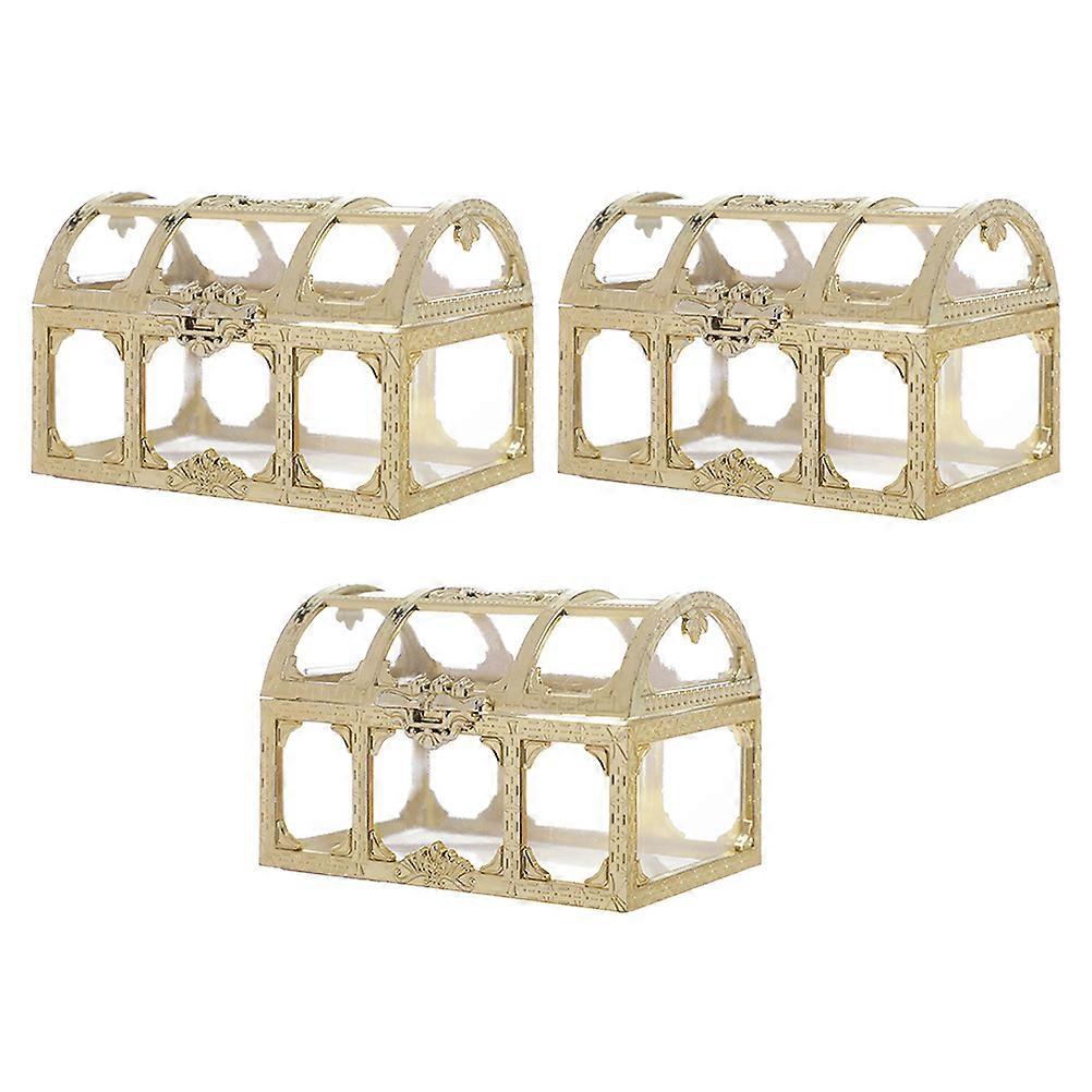 Wedding Box for Storage 3Pcs Plastic Candy Cases