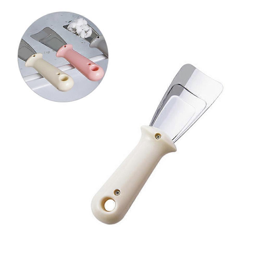 Stainless Ice Scoop For Home Cleaning And Fruit Cutting Beige 17x4.5x2.5cm Curved Design Multifunction 1Set