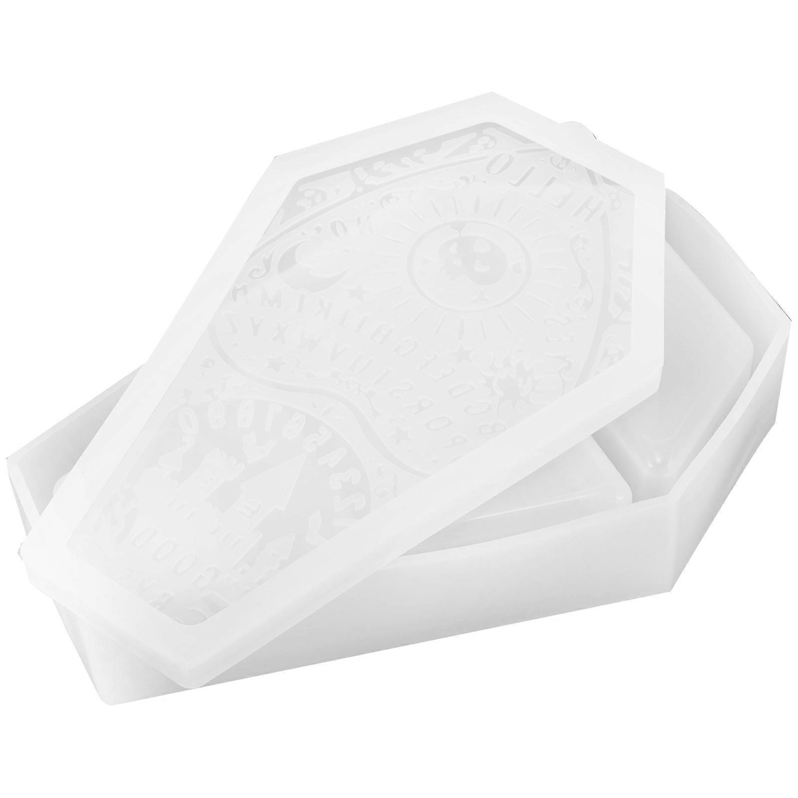 Durable Coffin Display Model Silicone Mold for DIY 2Pcs Storage Mold