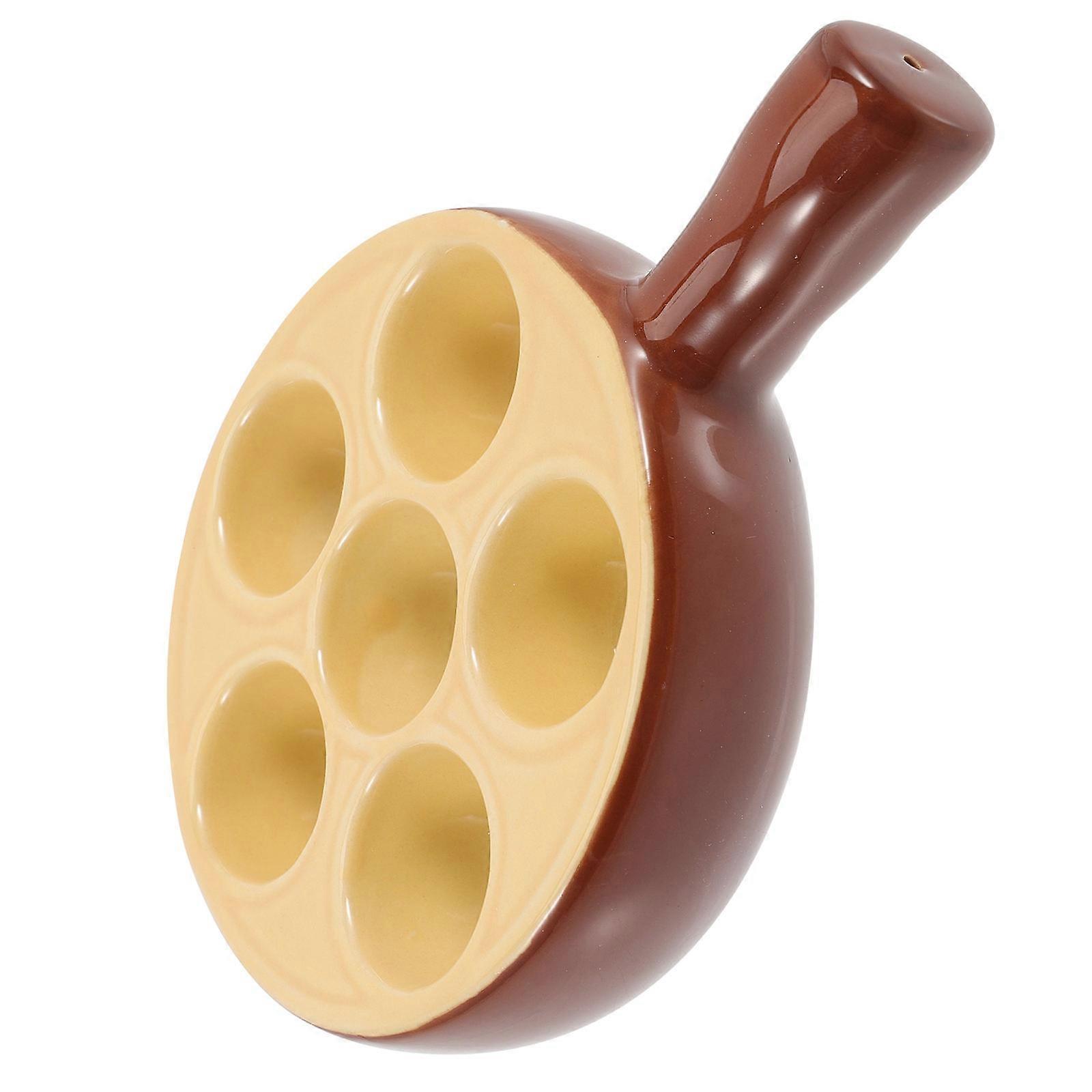 Ceramic Escargot Serving Dish for Snail Baking 5Pcs Kitchen Tray