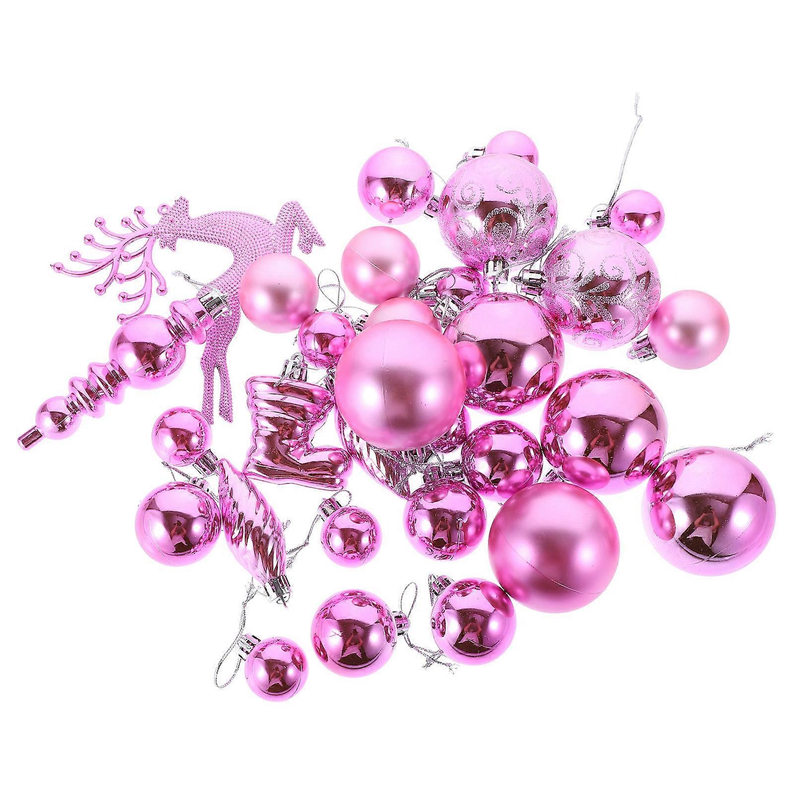 Balls Ornaments for Xmas Tree Hanging Decoration 90Pcs Set
