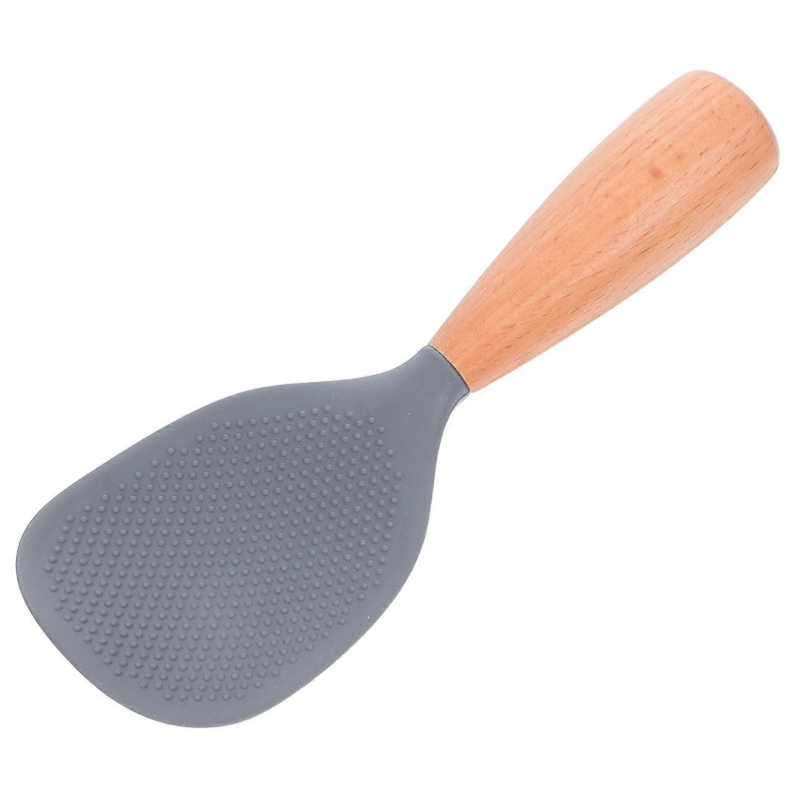 Heat Resistant Rice Serving Spoon Silicone Paddle for Kitchen Use 4Pcs