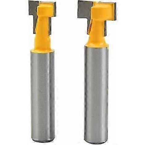2025LatestModel2PCS T-Shape Slot Router Bit with 8mm Shank Steel Handle, 3/8 inch and 1/2 inch