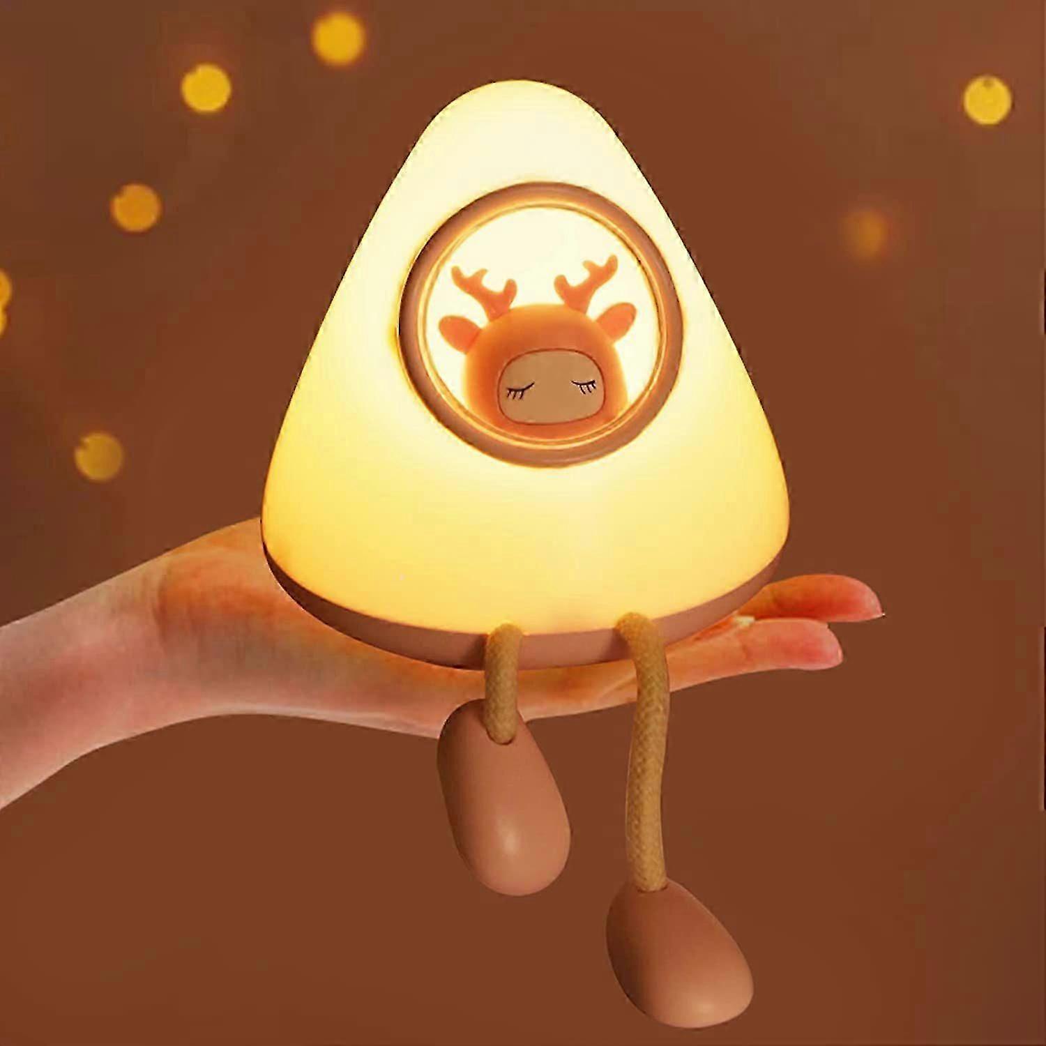 Deer children's LED with touch switch. Bedside lamp with adjustable two-sided lighting.