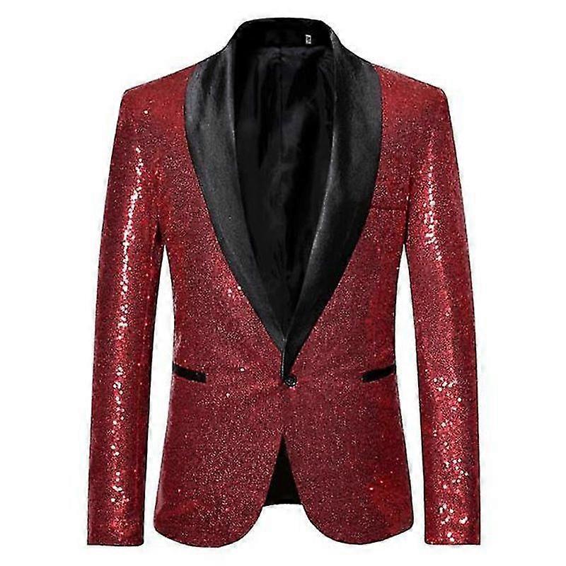 Minglan férfi divat flitteres alkalmi blézer Wediing ünnepi öltönykabát