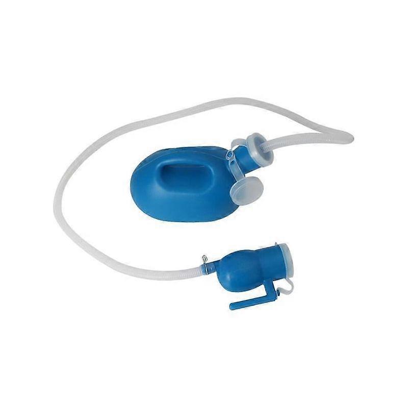 Minglan 2000ml Portable Men Urinal Collector Pee Bottle Car Camping Travel +1.6M Tube -Blue