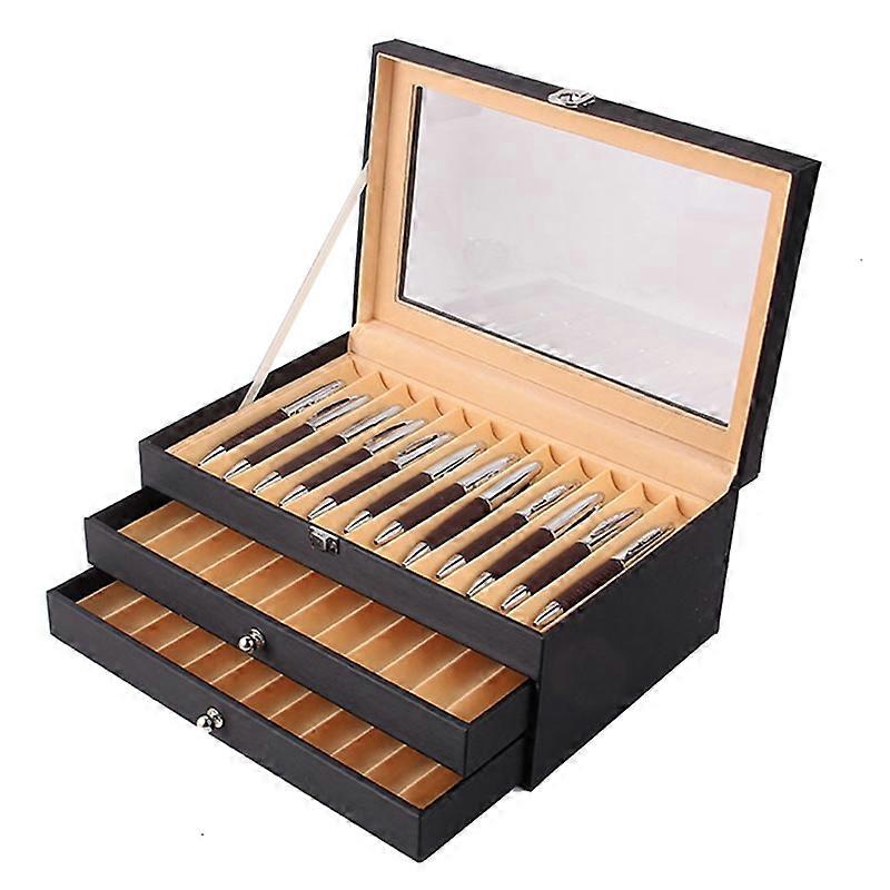 36 Slots Wooden Pen Display Storage Box 1