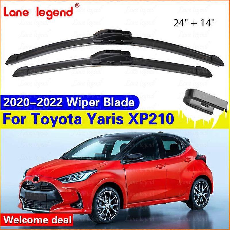Applies to 2x For Toyota Yaris XP210 2022 2021 2020 Accessories Car Front Wiper Blades Windshield Windscreen Window Brushes 24"+14"