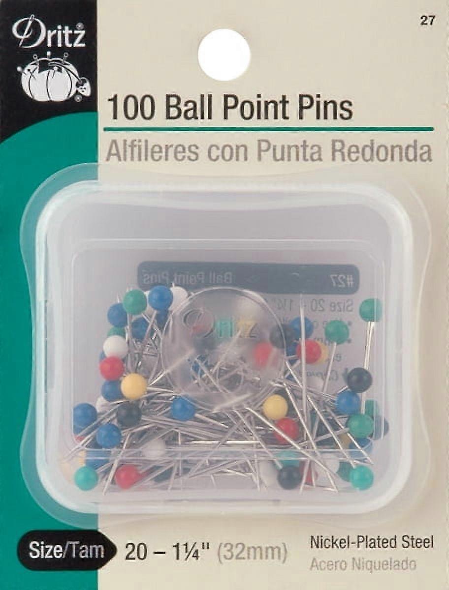 Dritz Color Ball Point Pins 100/Pkg-Size 20