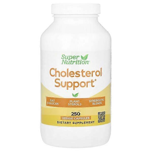 Super Nutrition, Cholesterol Support with Oat ÃÂÃÂÃÂÃÂ-Glucan Concentrate, Plant Sterols, Veggie & Digestive Blend, 250 Veggie Capsules
