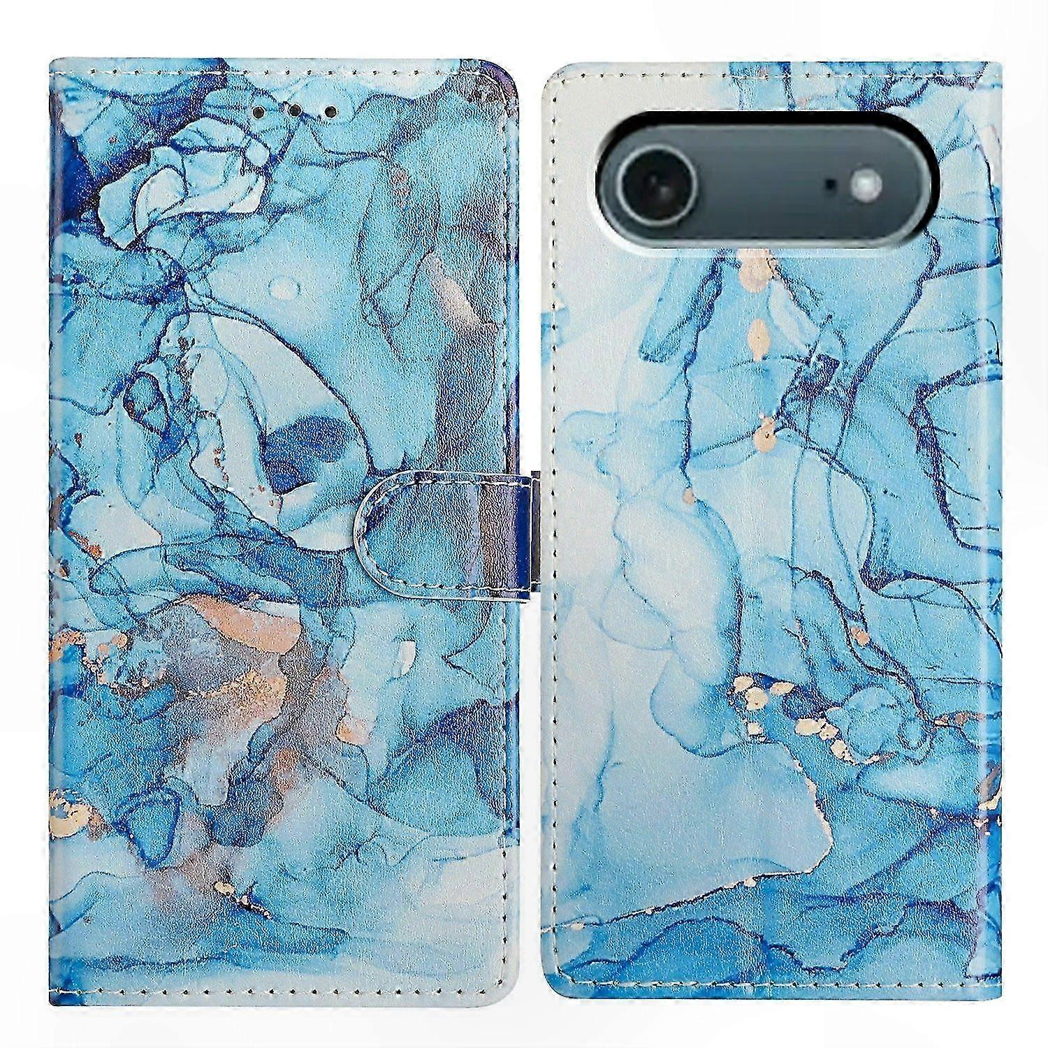 Leather Wallet Case with Strap, Flip Stand Cover, Pattern Printing for Air