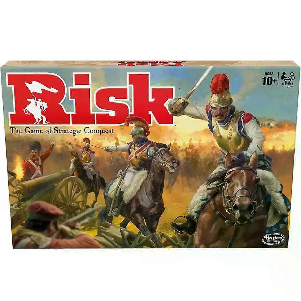 Classic Risk Interactive Card Table Game 1 Risk - Strategic Conquest Game -2 to 5 Players - Family Checkerboard Game -1 Year Old