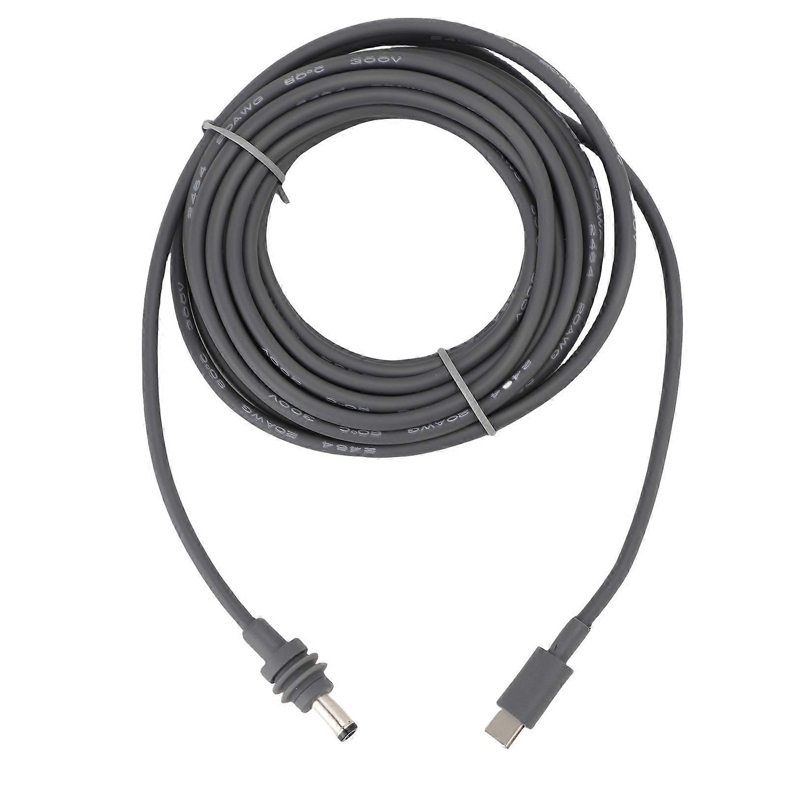 Satellite Type C to DC Power Cable 18AWG 3m IP68 Waterproof Supports PD Protocol