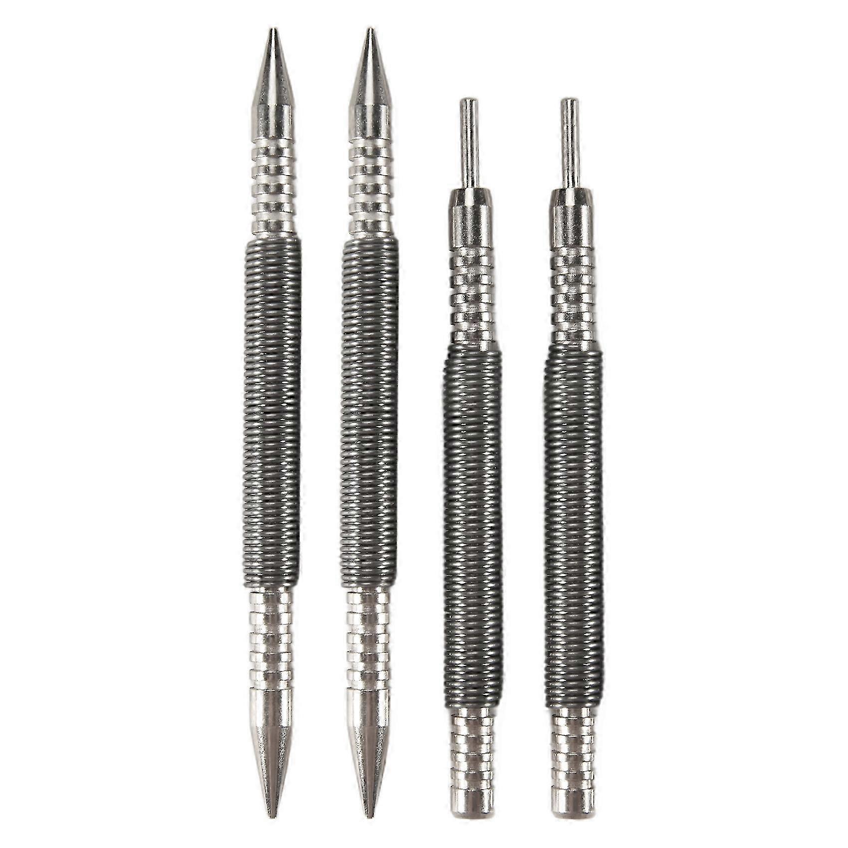 Dual Head Nail Set and Hinge Pin Tool; A Hammerless Spring Punch & Nail Setter