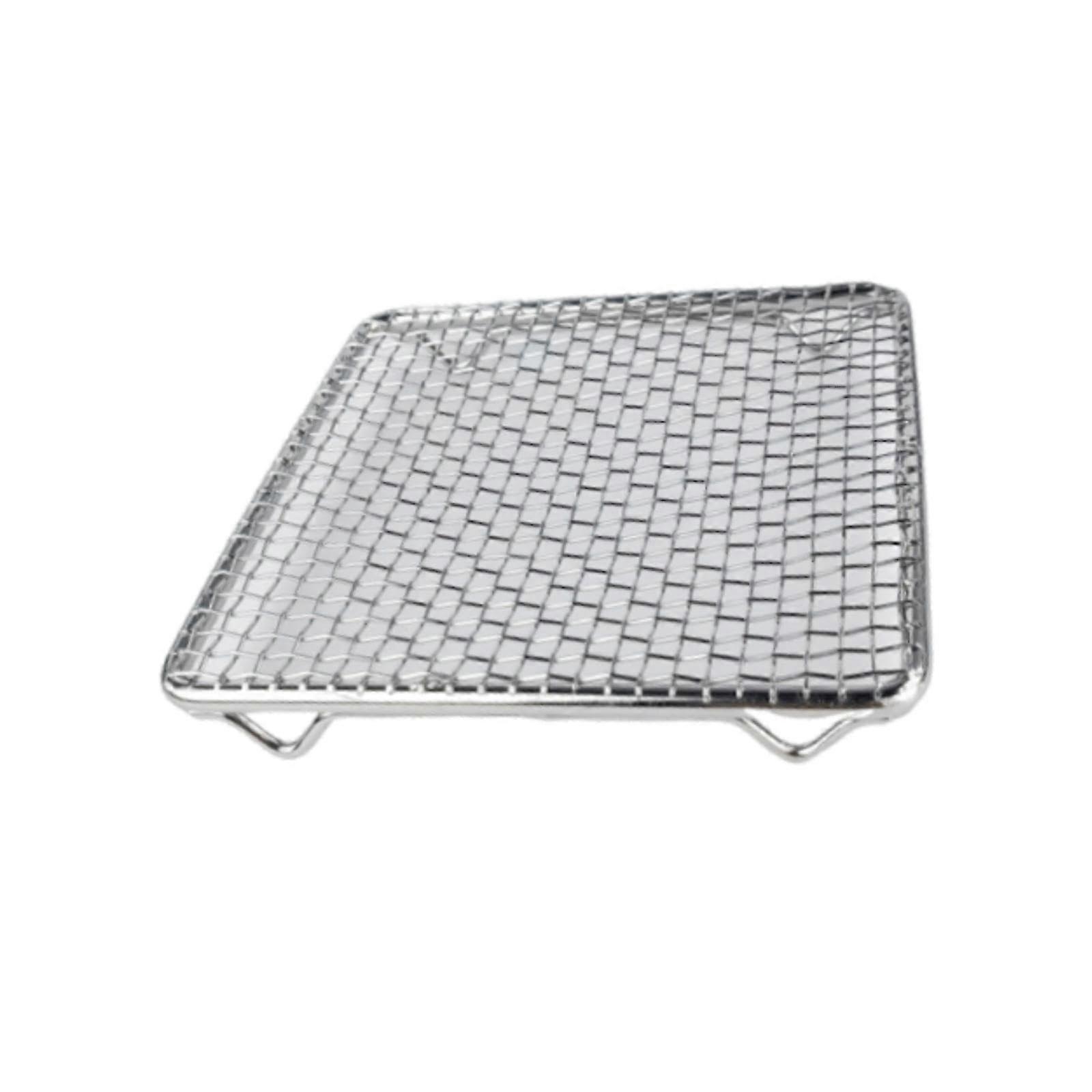 Barbecue Net Square Nonstick Cooking Tool Grill Mesh Rack Fry Net Draining Food 13cm X 13cm X 1.5cm