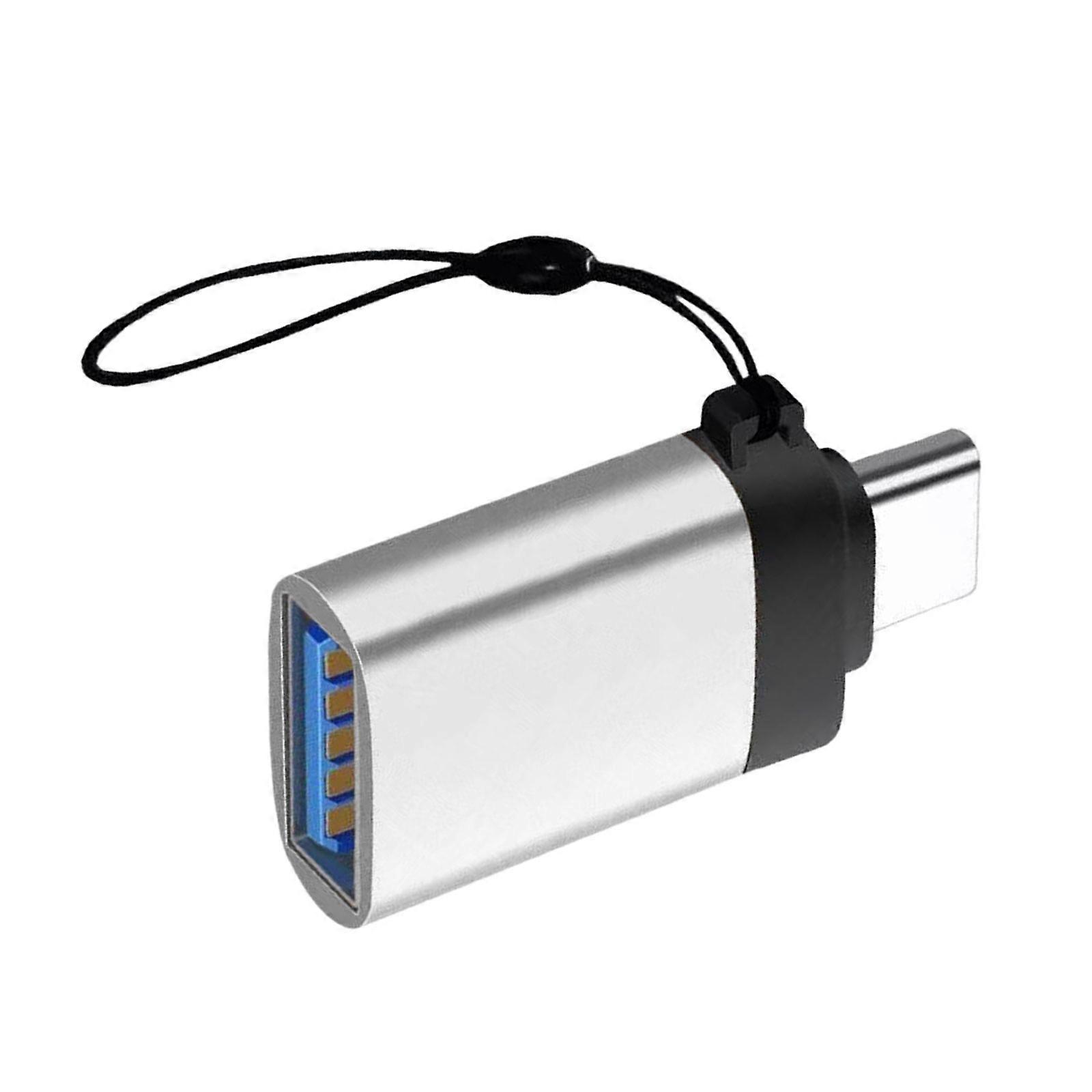 USB to Type C OTG Converter Supports Highly speed Data Transfer And Power Delivery For Smartphones Tablets Laptops  Silver