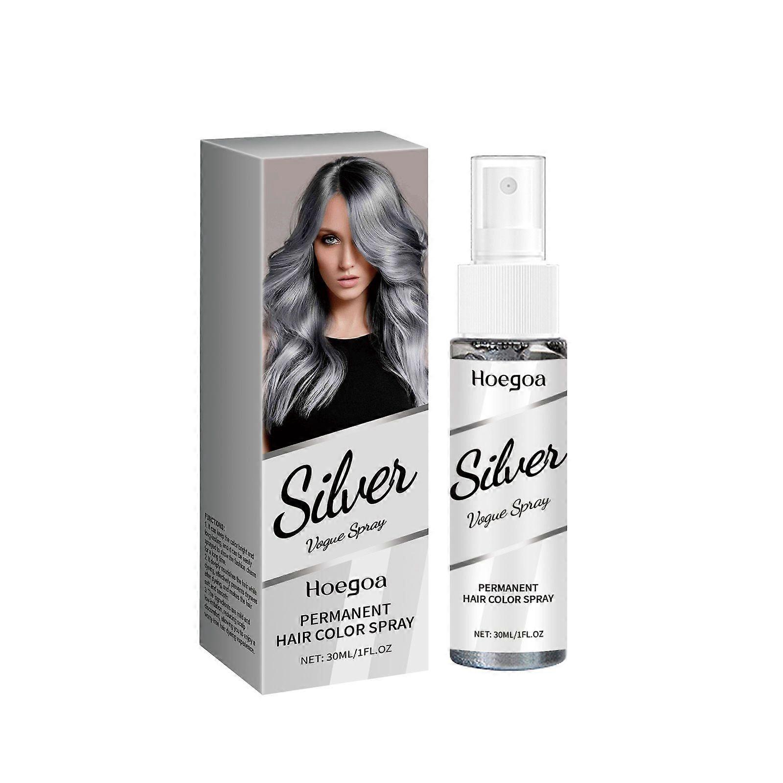 Silver-Gray Hair Spray Contains Tocopherol (Vitamin E)