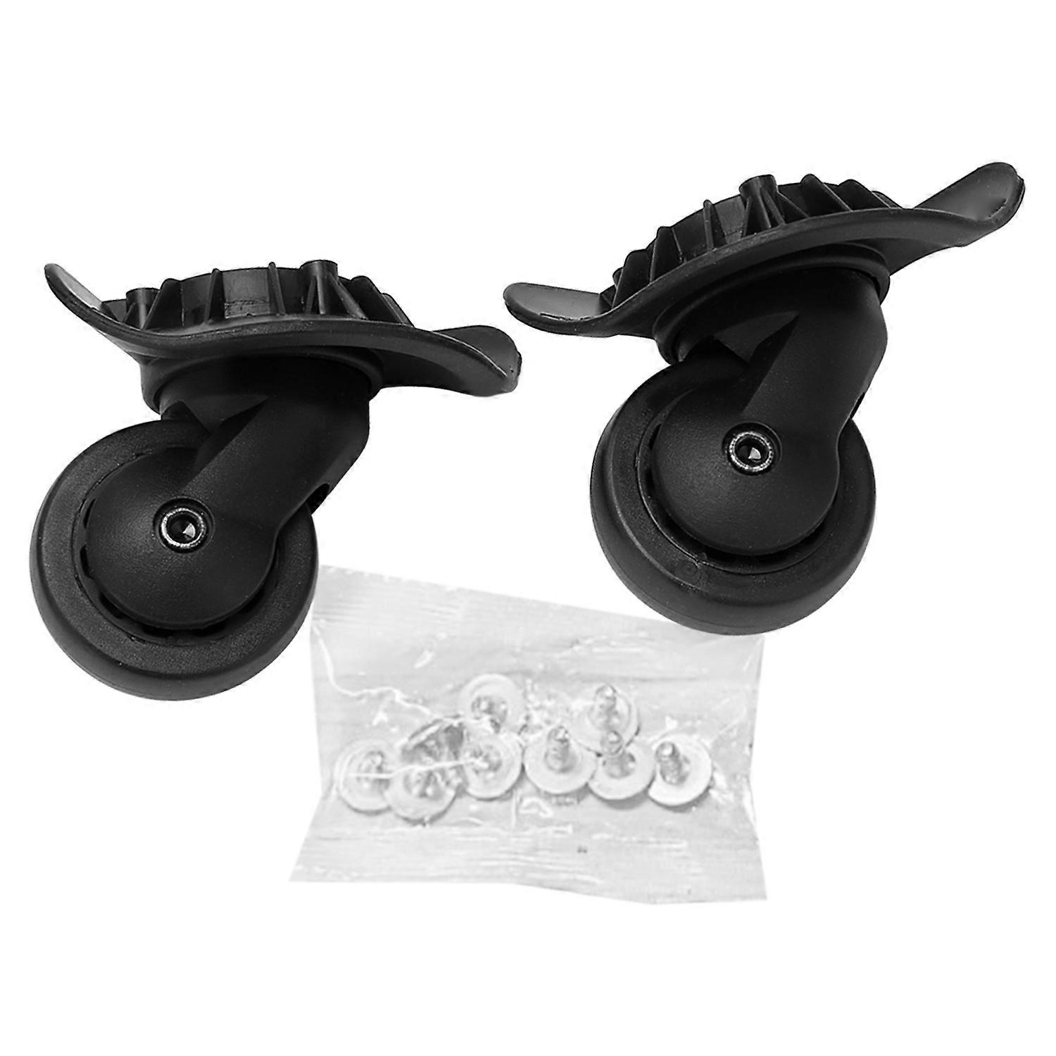 2 Stück Gepäckräder Ersatz 360 Grad Drehung Leiser Betrieb Verriegelung Universal-Gepäckräder