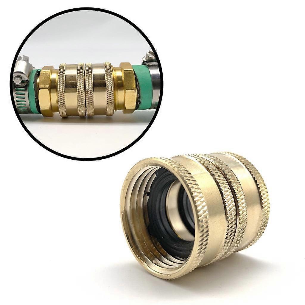 VOSS Brass Two-way Internal Thread Connector Garden Hose Adapter 3/4 Brass Connector