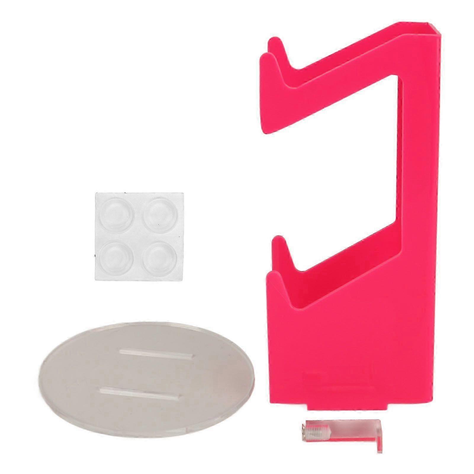 Game Controller Holder Acrylic Stable Space Saving Headset Controller Stand for Desktop Gift Pink and Transparent Rounded BottomHwy
