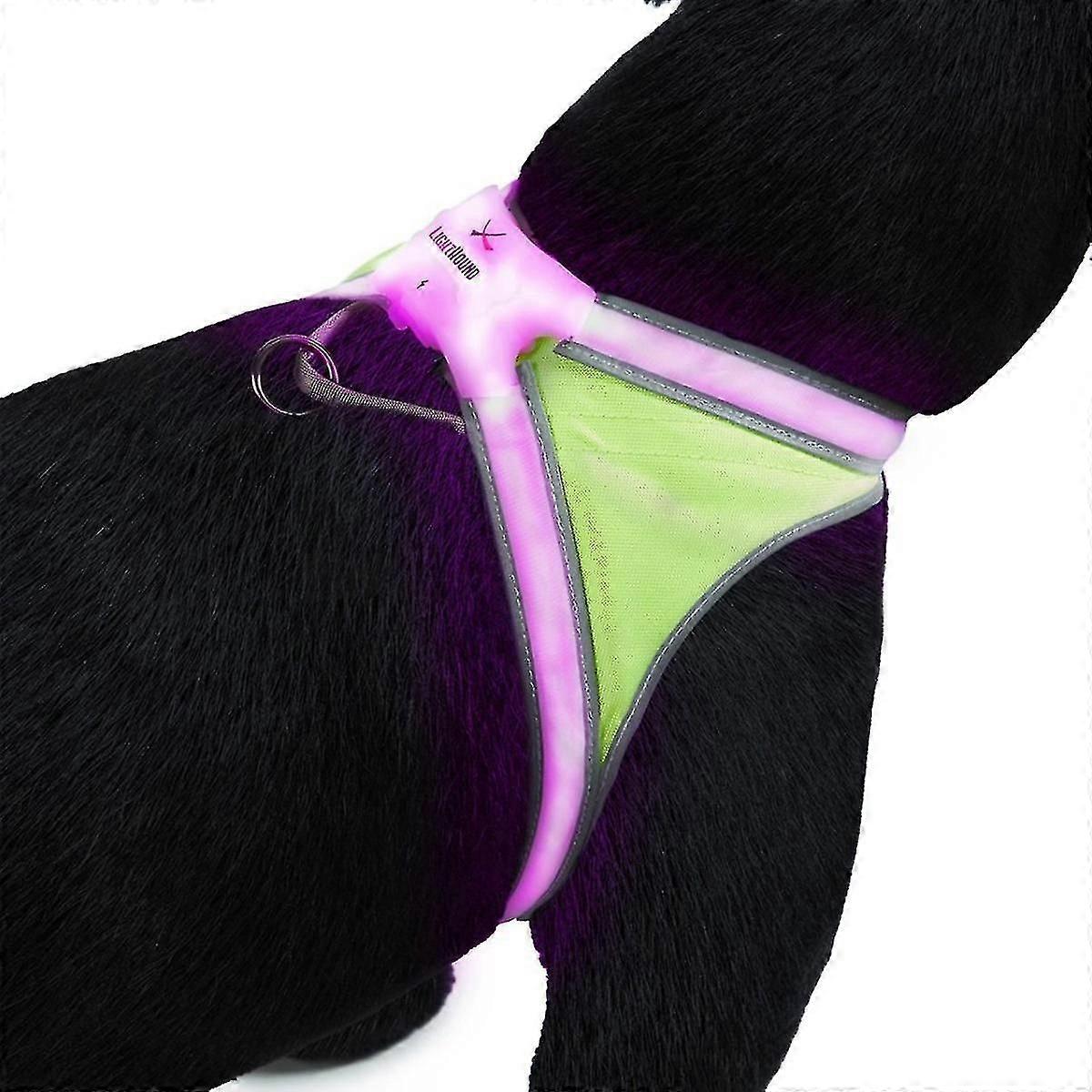 Nouveau Harnais pour chien à LED réfléchissant multicolore à 360° Lighthound