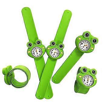 Silikon QuarzUhr, Kinder Cartoon Frosch Pop Uhr, Grün, 1pcs