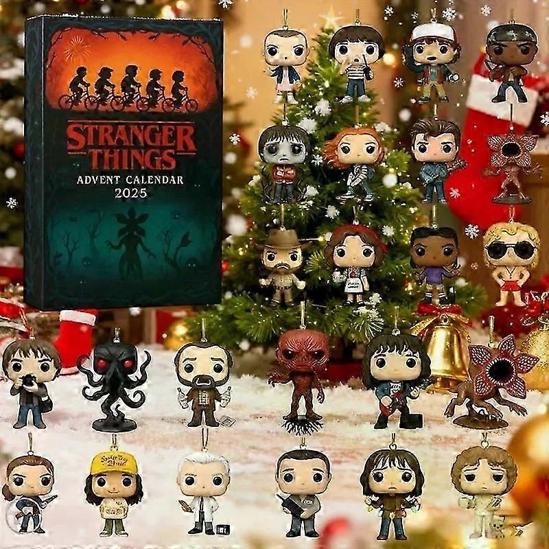 Stranger Things 2025 Advent Calendar Acrylic Ornaments Christmas Countdown Box