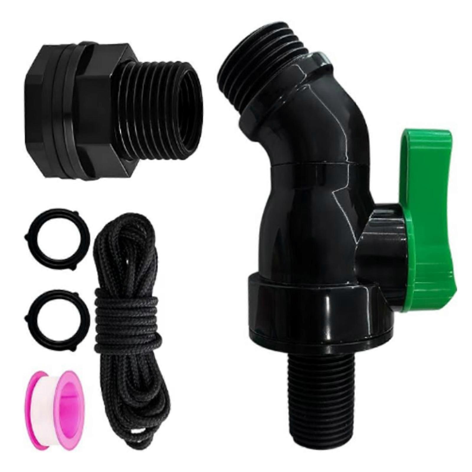 Plastic Garden Hose Thread Spigot with Flows Control Ergonomic Grip 3/4 or 1/2 for Option for Rain Barrels Watering Multicolor