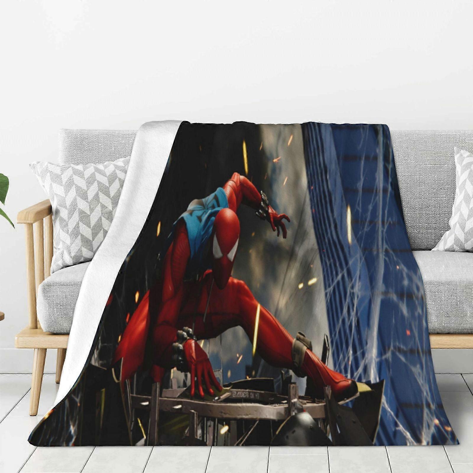스파이더맨 플리스 담요, 매우 부드러운 아늑한 담요, 어린이 침구 특징 - 매우 부드러운 40"X30"