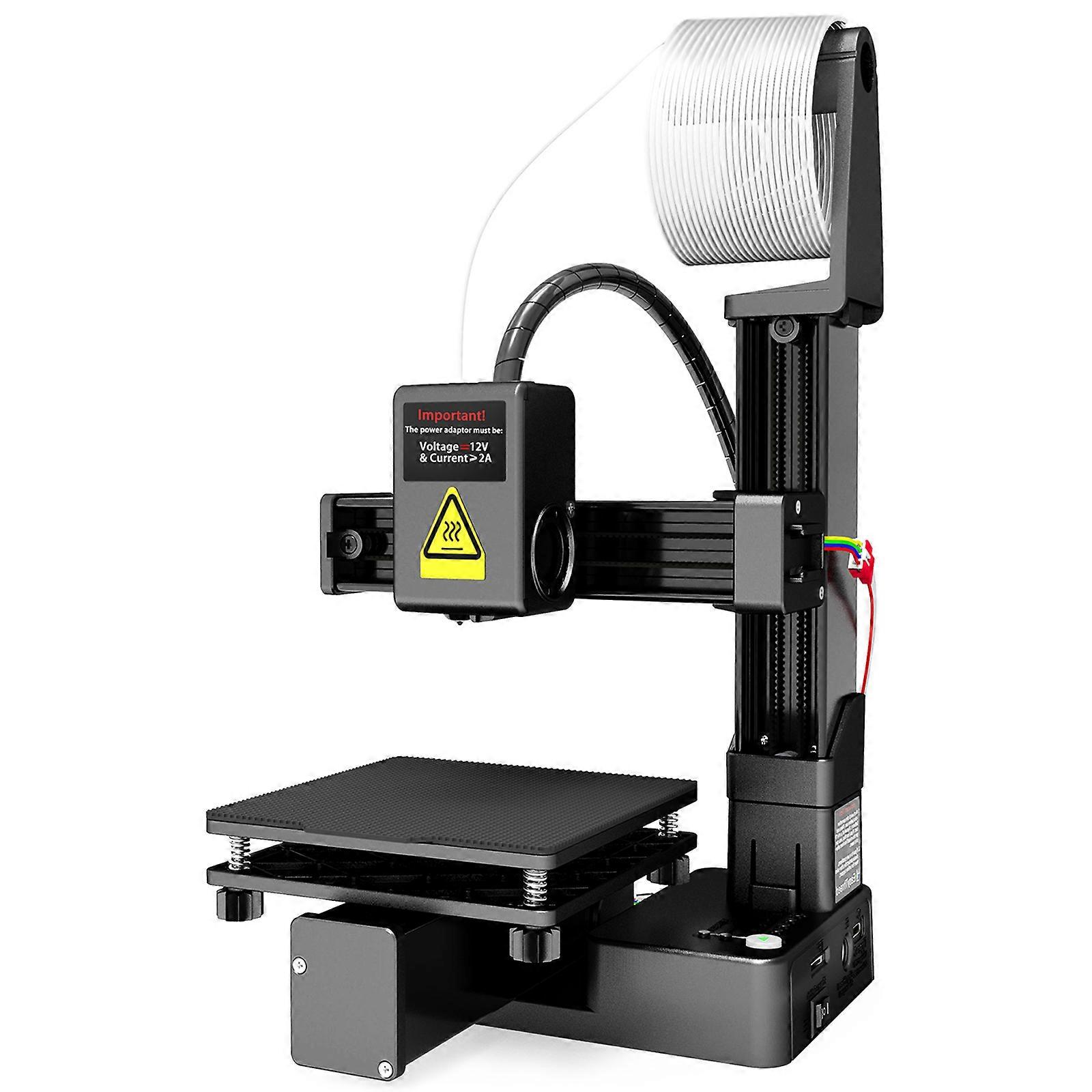 K10 Quiet 3D Printer Small Sized Efficient For Beginners With Easy To Use Features And Educational Videos  Black
