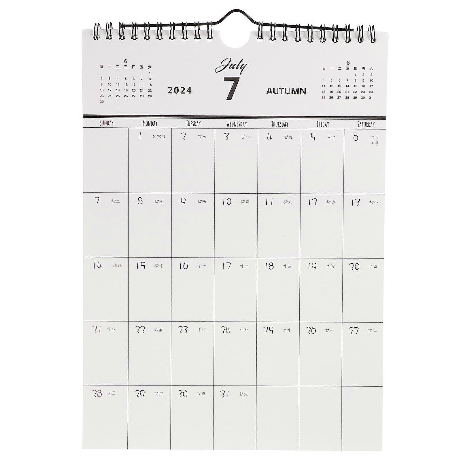 Wall Mounted Calendar Whiteboard Calendar Paper Mache Advent Calendar Calendar for Classroom Office