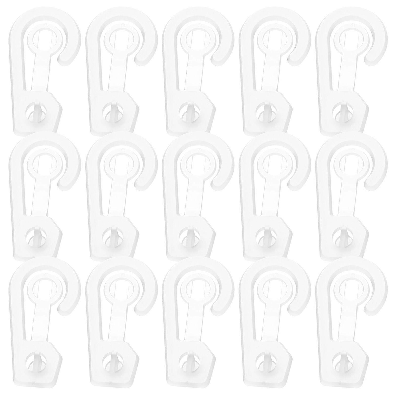 100PCS Clear Snap Hooks Plastic Display Hooks Transparent Hanger Clips J Holder Hooks for Socks Underwear Fabric Glove Display