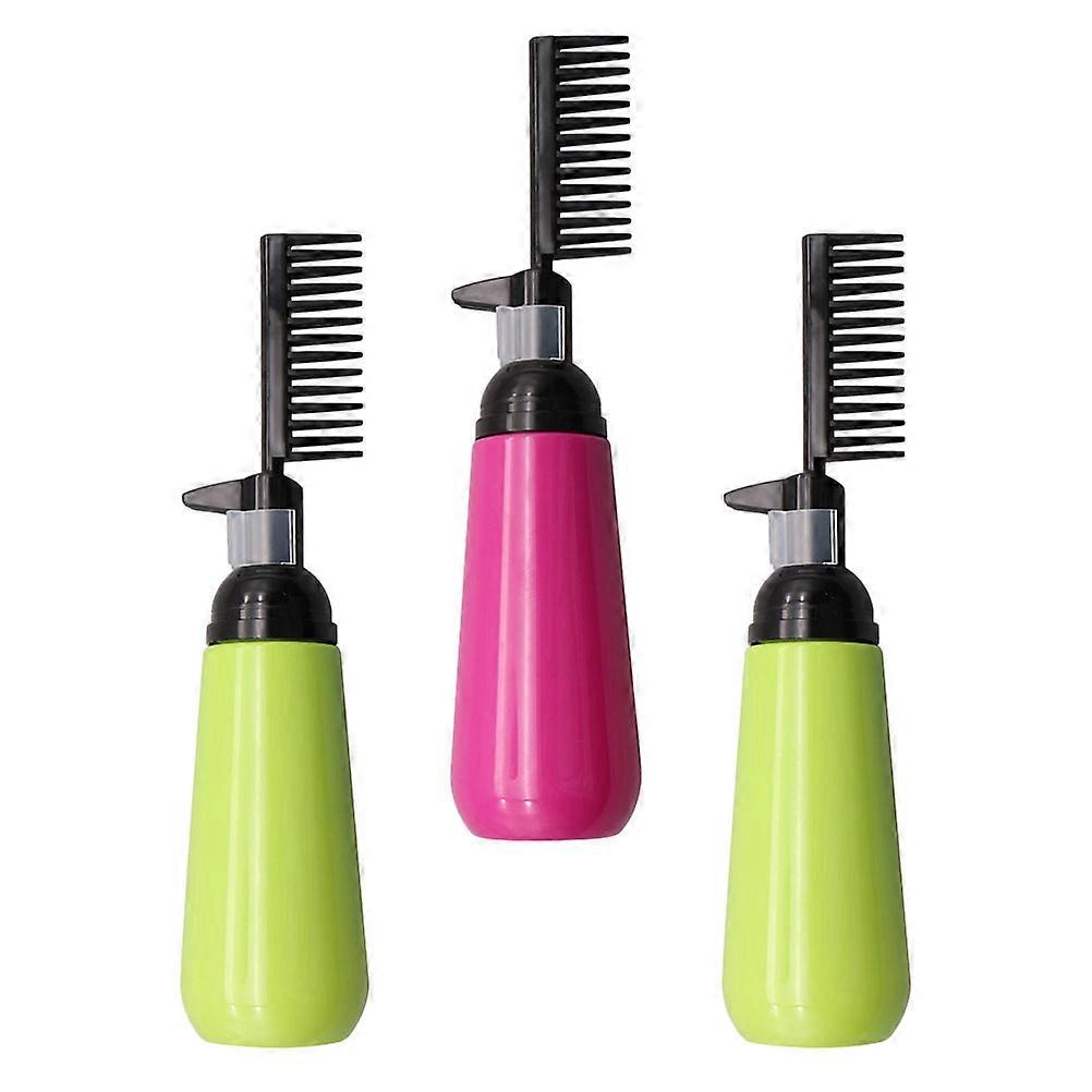 3pcs空の染毛剤アプリケーターブラシボトルヘアカラーリングディスペンシングコーム130ml