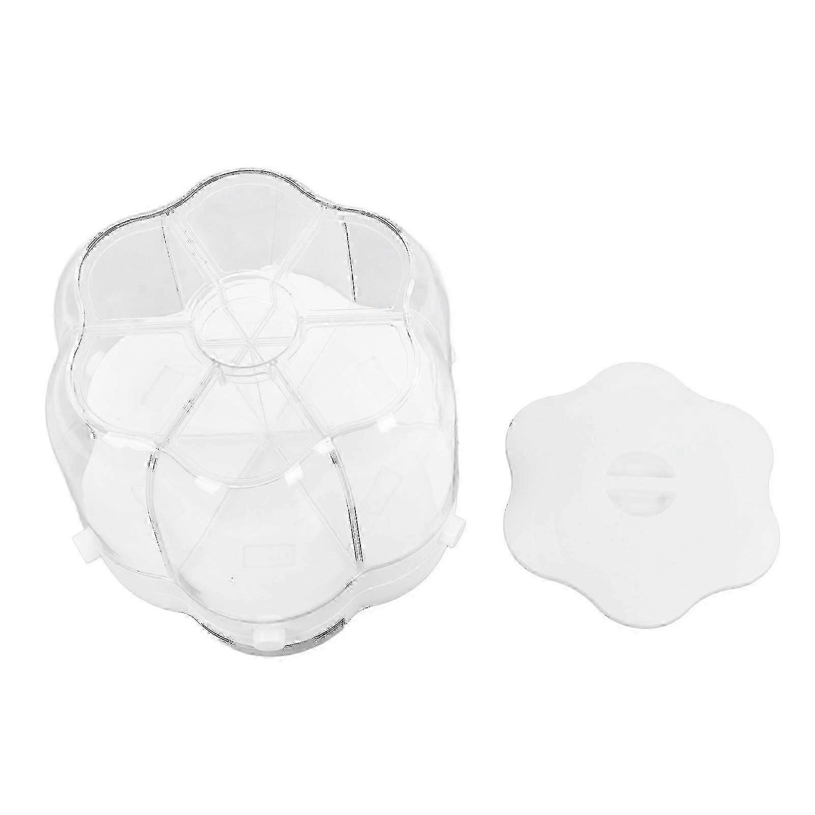 White Rice Dispenser Box Container - 9kg19.84lb, Large Capacity with 6 Compartments 25-26