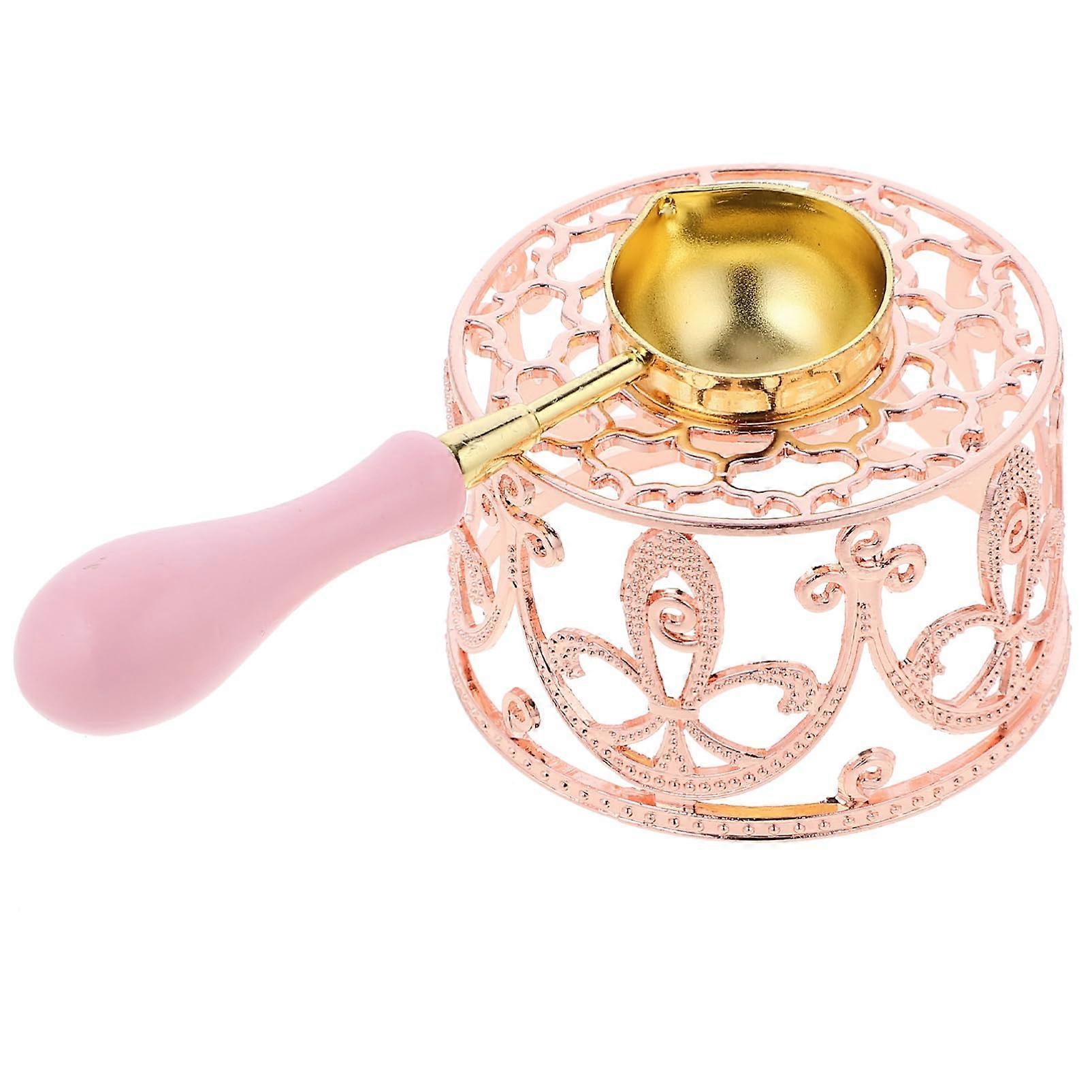 Wax Seal Melting Stove and Spoon Set Retro Rose Gold for Invitations Crafts and Projects