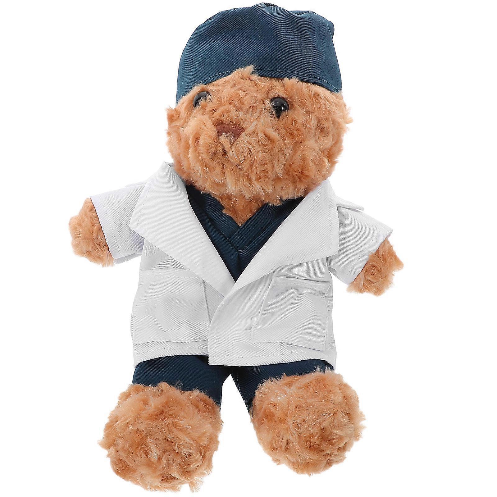 Doctor Bear Plush Doll for Kids Playing with Soft Plush Material