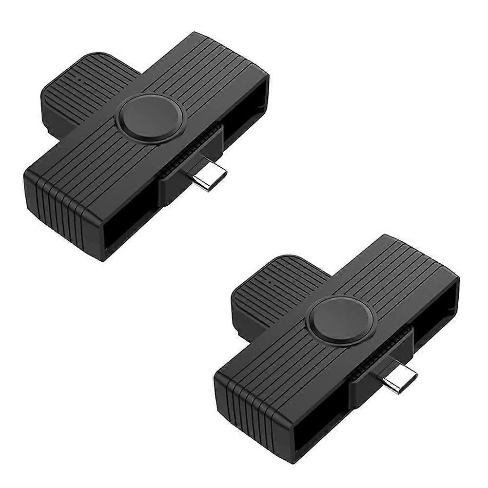 2X Type C Smart Card Reader Smart Card/SIM/ID/CAC Card Smart Card Reader Adapter for Android Phones PC Computer