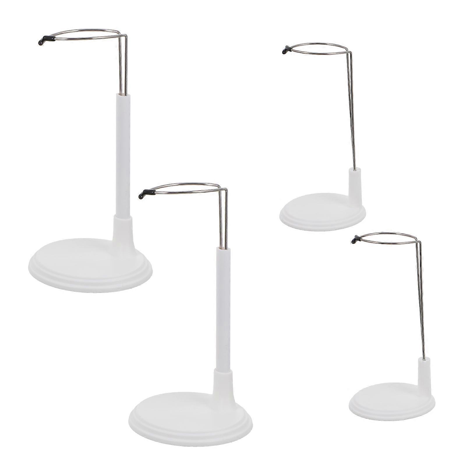 4pcs Plastic Doll Bracket Figures Keeping Stand Rack Round Base Display Rack