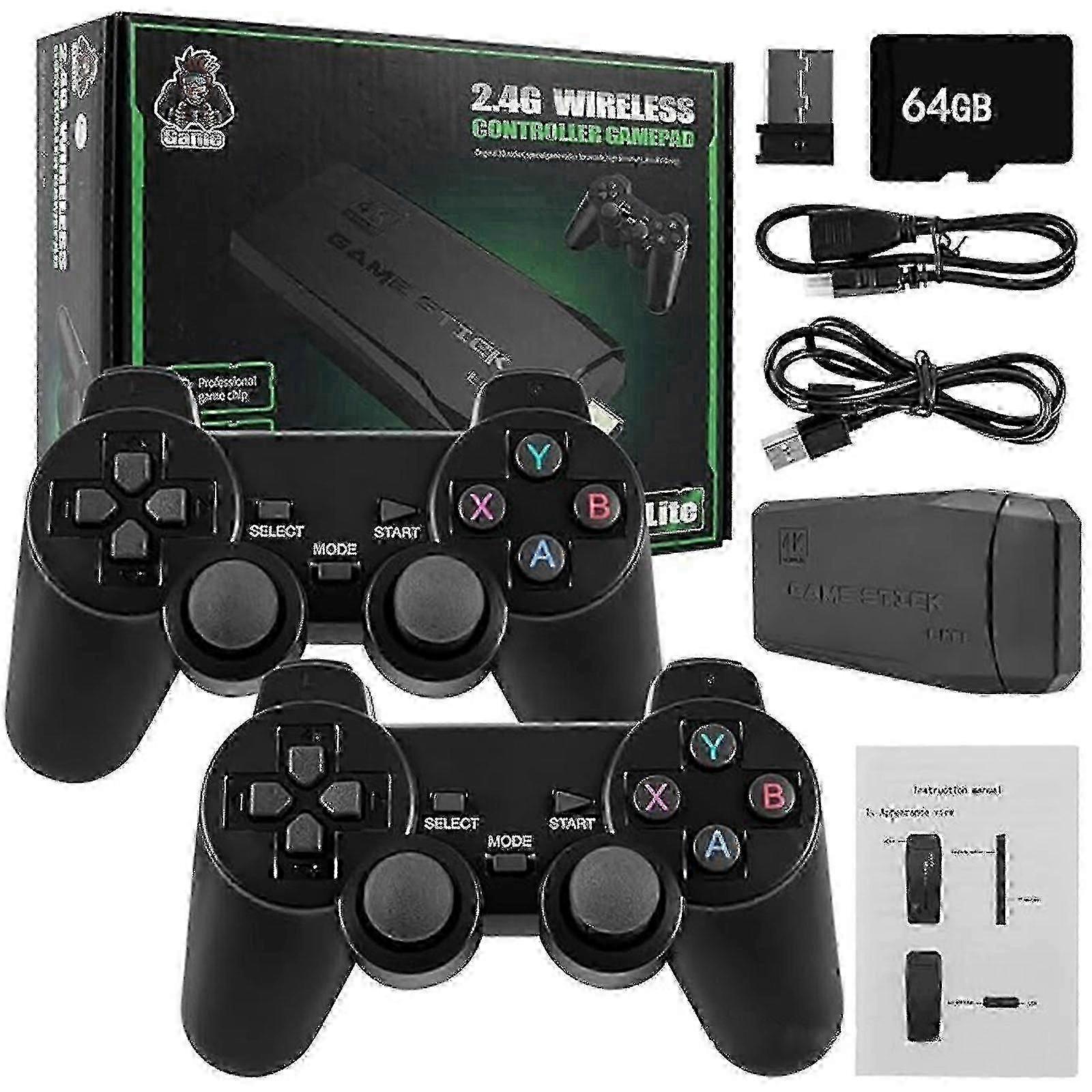 20000+ 4k Hdmi Tv Videogame Stick Retro Gameconsole met 2 draadloze controllers 4k Game Stick, Tao Bx5