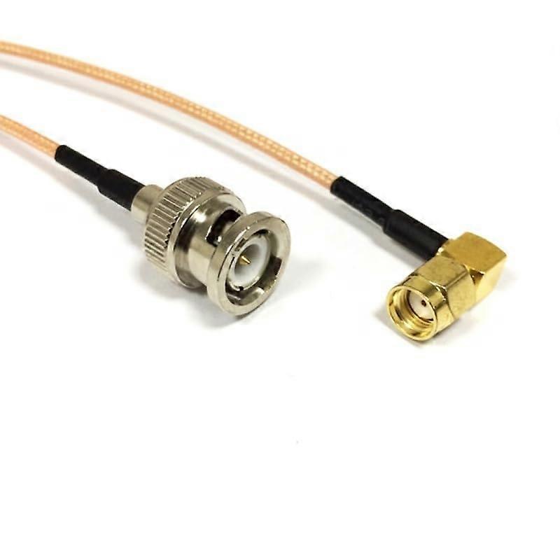 RPSMA Male to BNC Female Bulkhead Pigtail Cable Adapter 30cm Secure Signal Connection