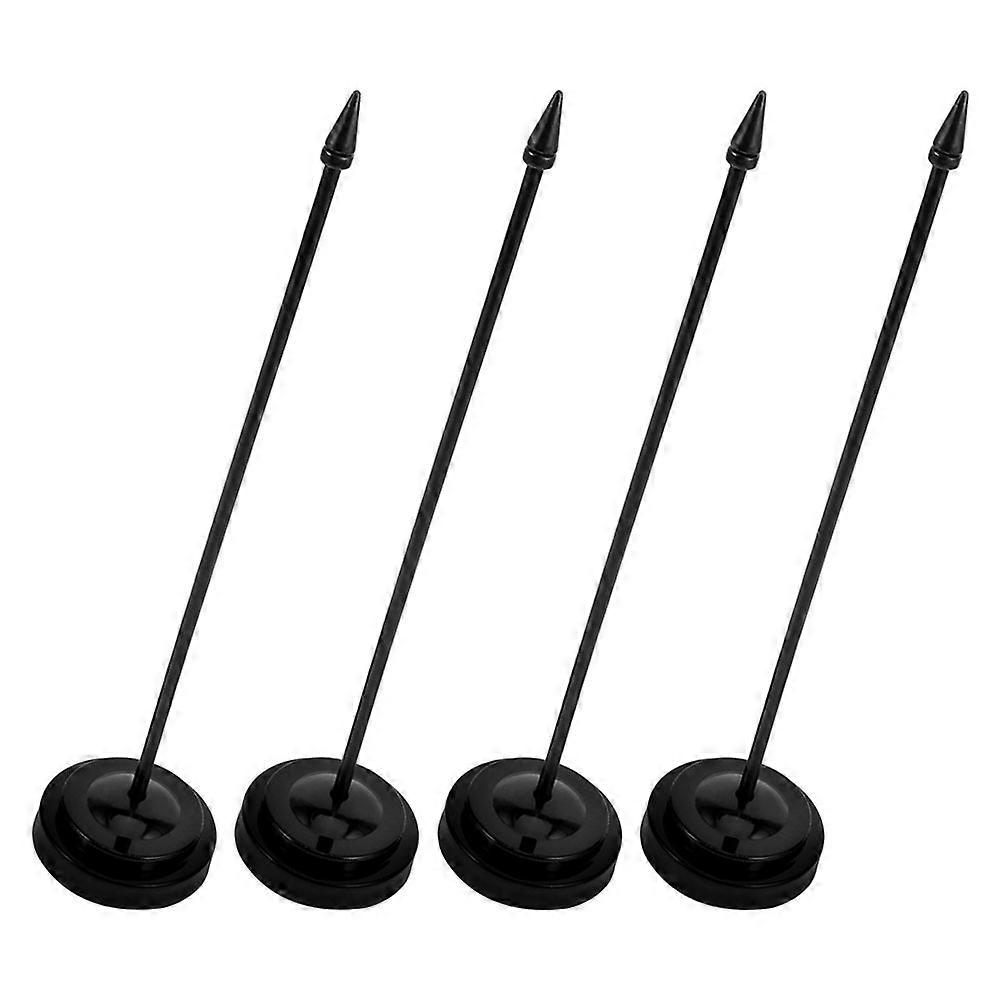 Portable Flag Pole Plastic Flag Holder for Desk with 4Pcs Set