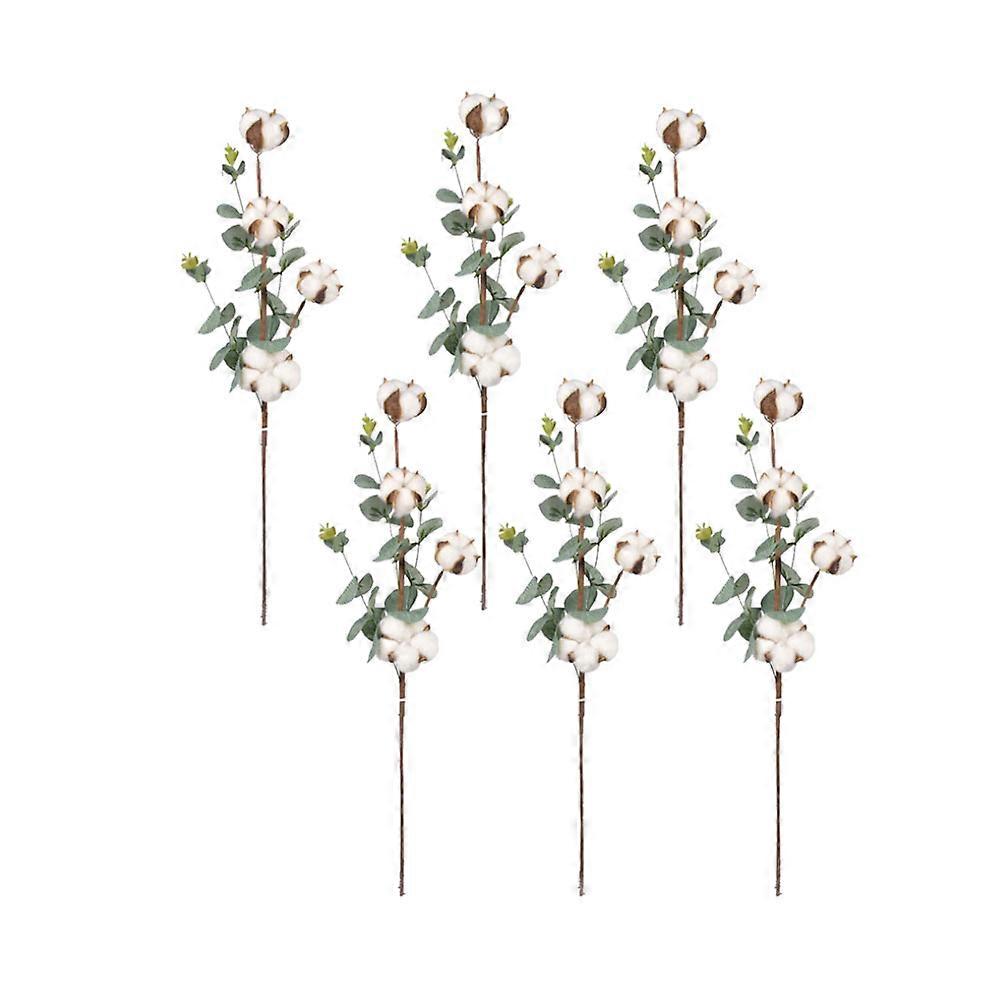 Simulation Flower Bouquet Artificial Cotton for Party 18Pcs Multi