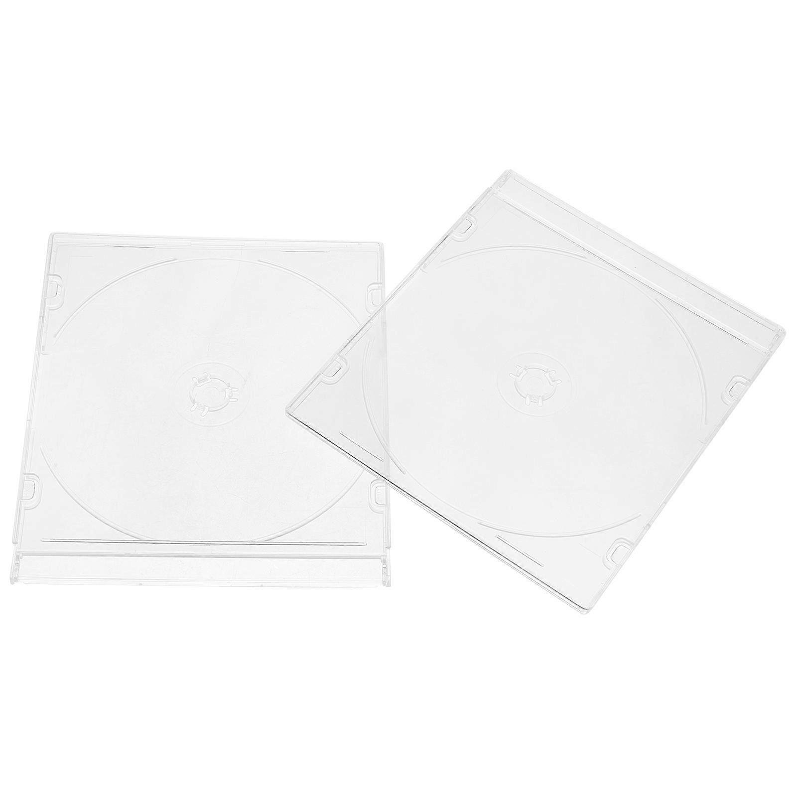 Transparent Acrylic Cd Organizer for Cd Storage 2Pcs Portable Dvd Cases