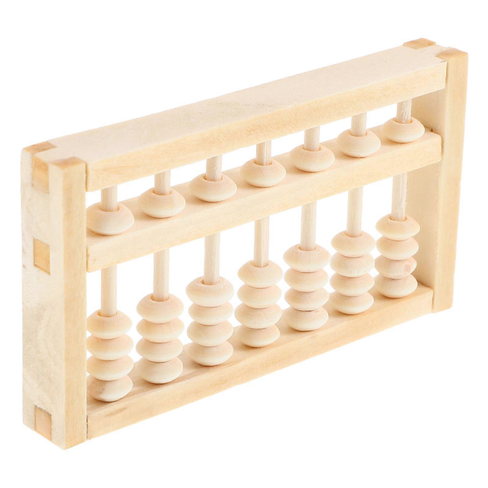Miniature Wooden Abacus for Math Learning Tools Traditional Design