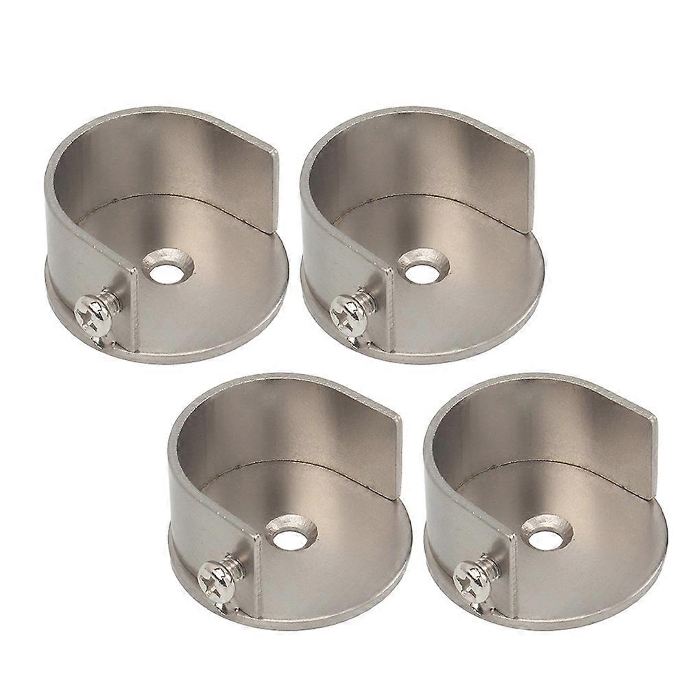 Silver Wall Mount Curtain Rod Brackets for Support Roman Rod 4Pcs