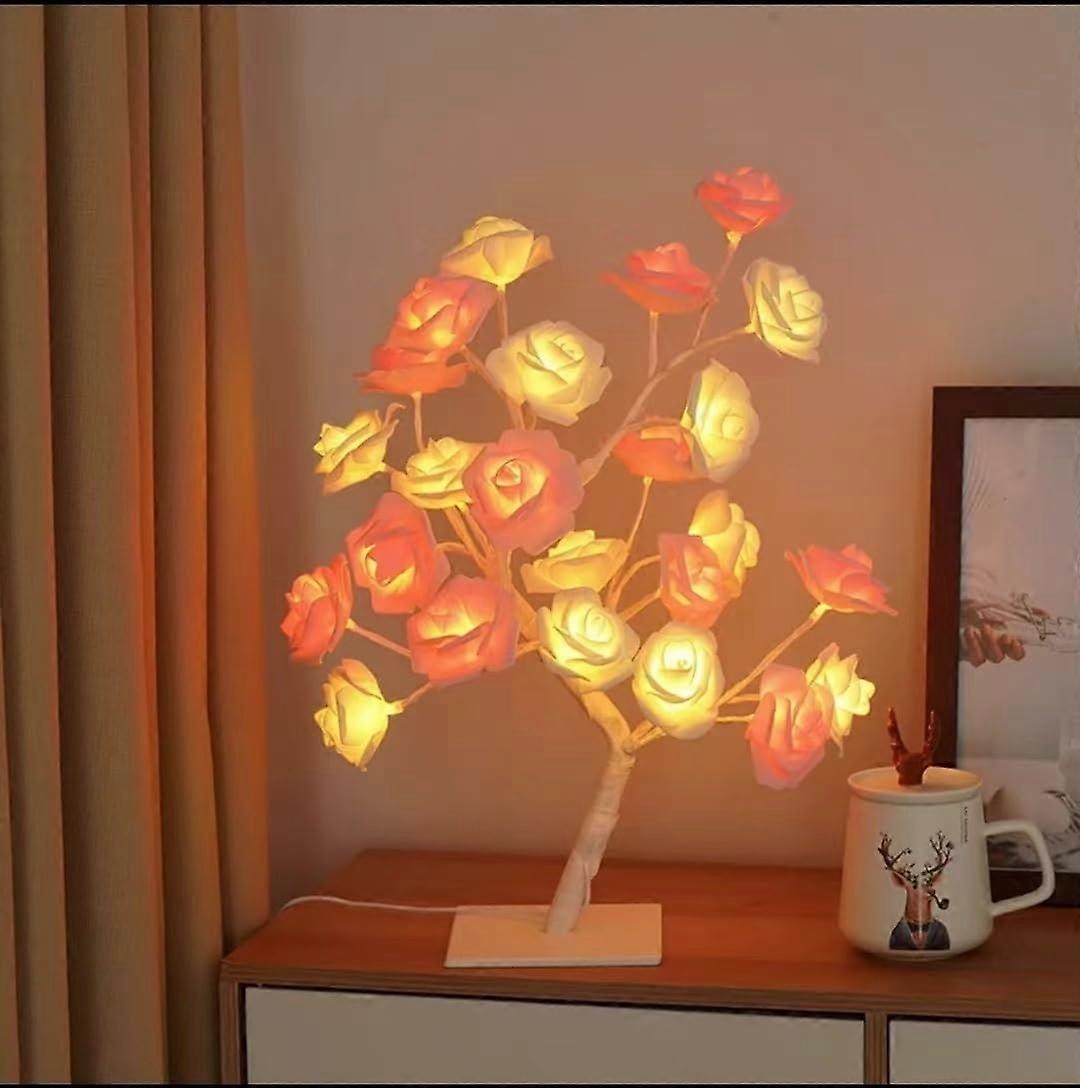 LED Tree Lamp with Flexible Branches USB Powered Warm White Light for Home Room Decor