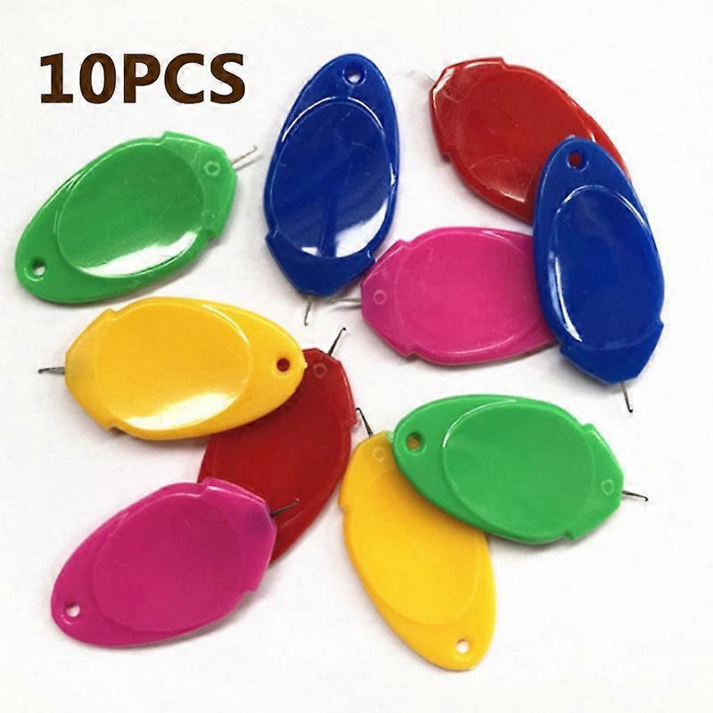 New 10pcs/lot Elderly Guide Needle Threader Automatic Easy Device DIY Hand Machine Sewing Thread Punch Stitch Accessory Tool
